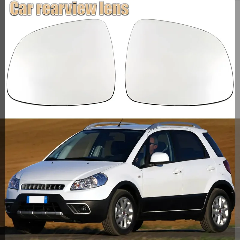 

For 06-11 Fiat Sedici heated side exterior rearview mirror with backplate reverse lens replacement