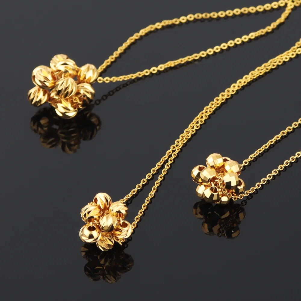 

Fashion Gold Color Jewelry For Women Gold Color Stainless Steel Pendant Necklace Earring Set Party Gifts
