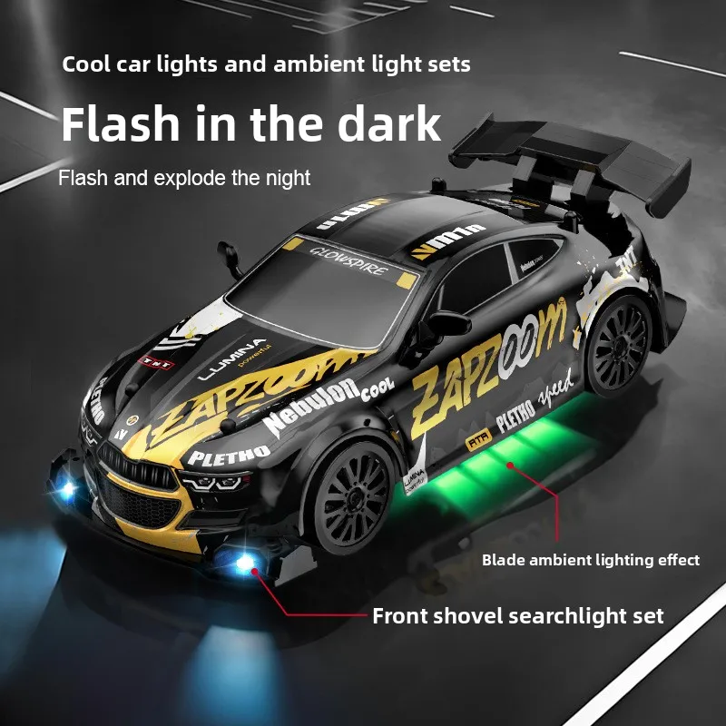 

Professional RC 4WD drift remote control 1:24 scale throttle with lights racing remote control boy's toy racing car
