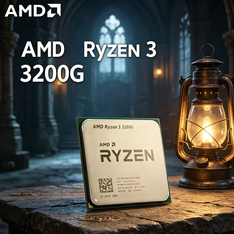 Procesador de escritorio AMD Ryzen 3 3200G, zócalo AM4, 4 núcleos, 4 hilos, gráficos Vega 8, 3.6GHz a 4.0GHz, APU económico para PC doméstico