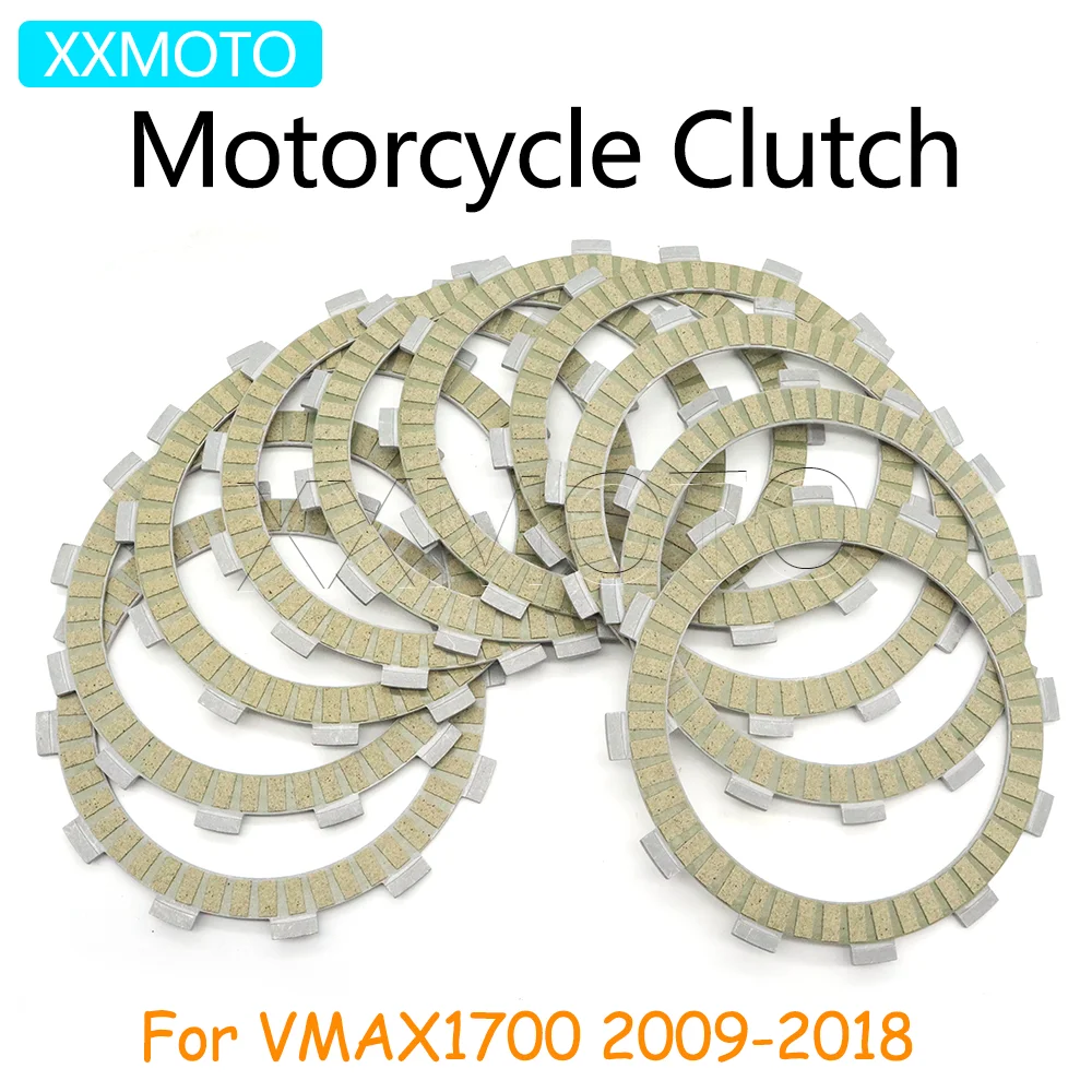 

For Yamaha VMAX1700 VMAX 1700 2009-2014 2015 2016 2017 2018 Motorcycle Clutch Plates Friction Disc Kits V-MAX1700 Accessories