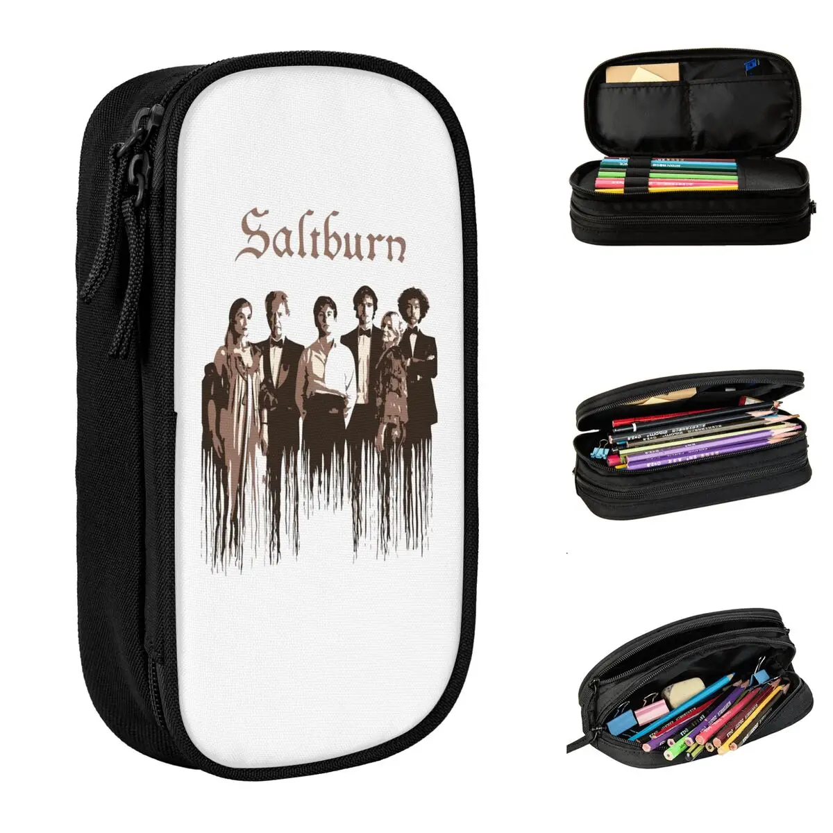 Saltburn Film Pencil Cases Cute Movie Pen Holder Bags for Student Large Storage Students School Cosmetic Pencilcases