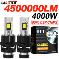 D2S D4S Led Car Headlights Bulb D2R D4R LED Car Light High power 4000W 1:1 Plug and Play 9570 CSP Chip Turbo Lamp 6000K White