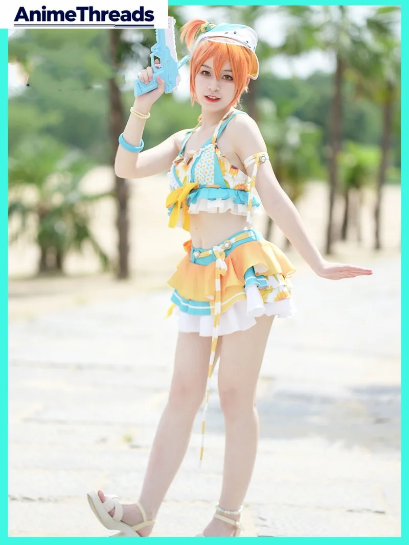 

THREAD Lovelive Hoshizora Rin Swimsuit Women Cosplay Costume Cos Game Anime Party Uniform Hallowen Play Role Clothes Clothing