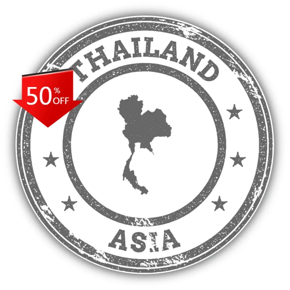 

Thailand Map Asia Grunge Funny Car Laptop Window Bumper Waterproof Vinyl Decal Decoration Cute Cool Vintage Funny Retro