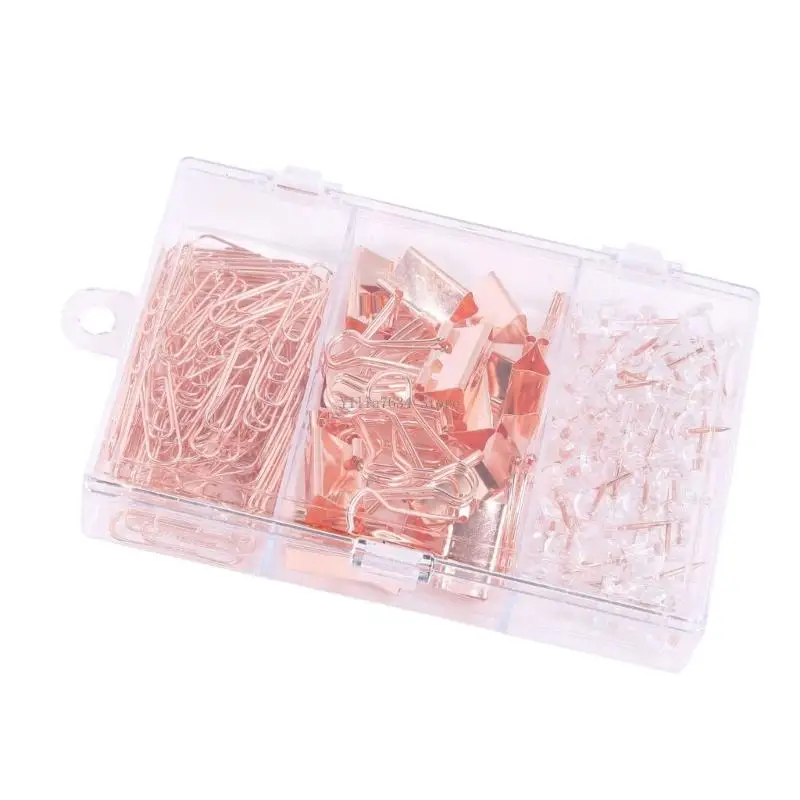  145 Gold Colored Document Clips  Commercial Strength for Filing Systems and Academic Projects Includes Storage Case