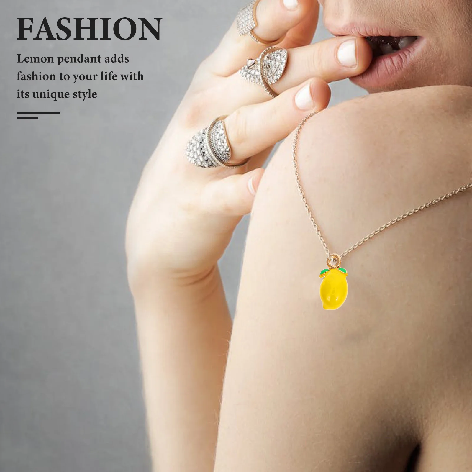

10pcs Lemon Pendant Charm Jewelry Making Accessory Cute Fruit Decor Artificial Alloy Necklace DIY Supplies Hanging Ornaments