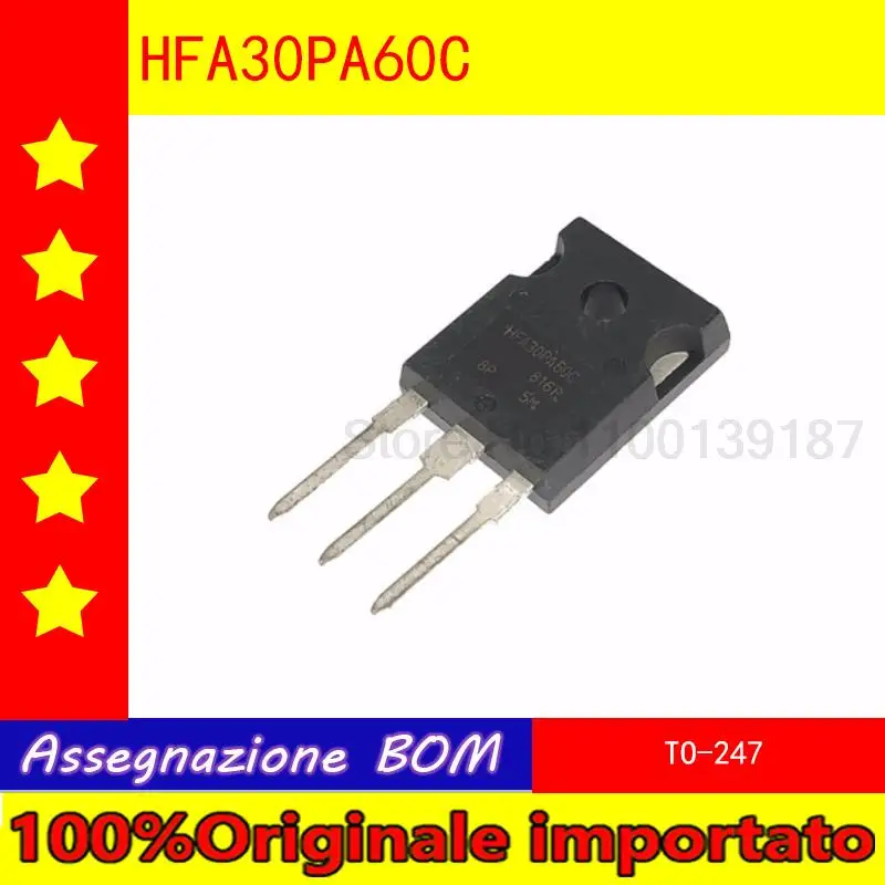 

10pcs/lot HFA30PA60CPBF HFA30PA60C TO-247 Fast Recovery Tube 30A 600V