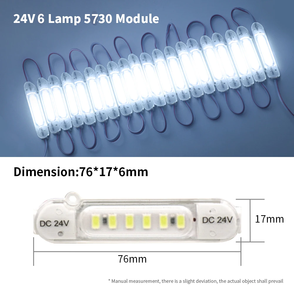 20 PCS 5050/5730/2835 SMD 3LED 6LED 주입 LED 모듈 12V 24V DC IP67 방수 야외 Led 백라이트 모듈 RGB 블루 핑크