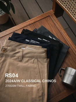 SIMWOOD 2025 Autumn New Regular Straight 270gsm Fabric Pants Men Casual Classical Chinos Trousers 2