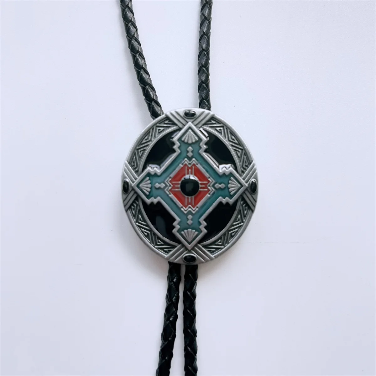 

Vintage Style Southwest Celtic Cross Knot Oval Bolo Tie also US Stock BOLOTIE-WT059 Free Shipping