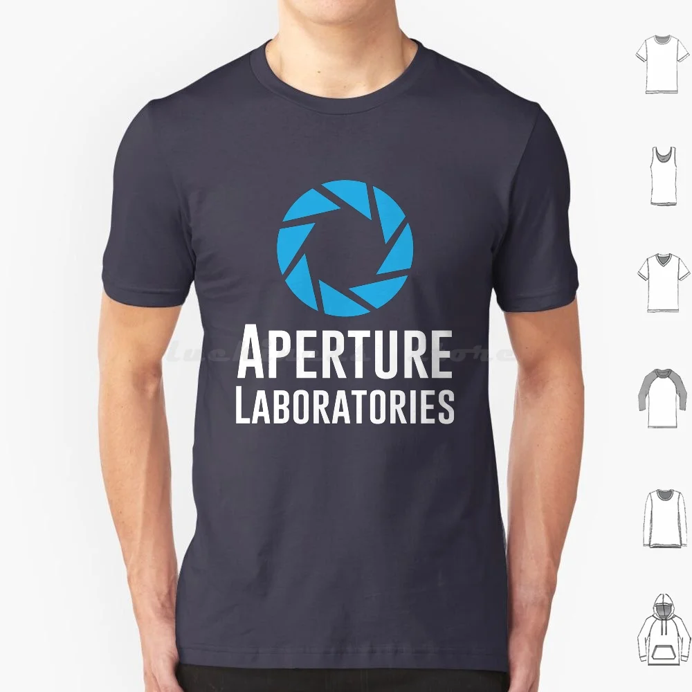 Camiseta de apertura de algodón para hombres y mujeres, Impresión artesanal, laboratorios de apertura, Wheatley, Half Life Portal Portal 2, Gaming