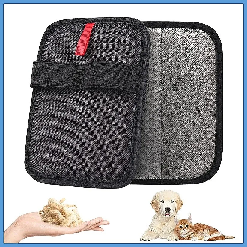 Premium Electrostatic Pet Hair Remover Gloves - Reusable Cat & Dog Hair Remover for Couch, Carpet & Furniture - Easy