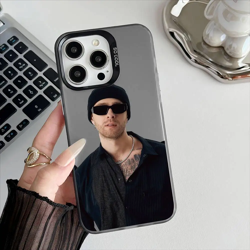 حافظة لهاتف آيفون 16 15 14 13 12 17 Pro Max زر معدني مستقل مطلي بالكهرباء