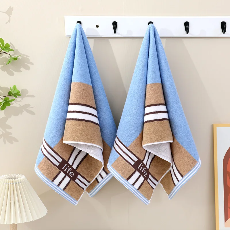 All Cotton Towel with Increased Thickness Quick Drying Water Absorbing Face Washing and Bath All Cotton Towel for Household Use