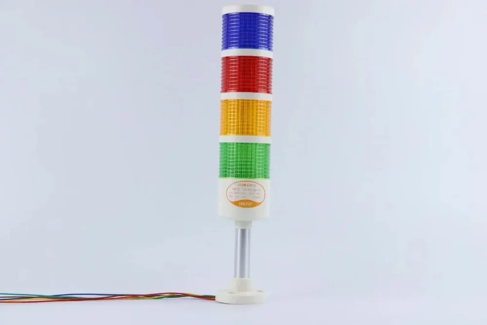D60 24V OftenBright Industrial Signal Tower Safety Stack Alarm Warning Lamp Multilayer Rod Type With buzzer For CNC Machines
