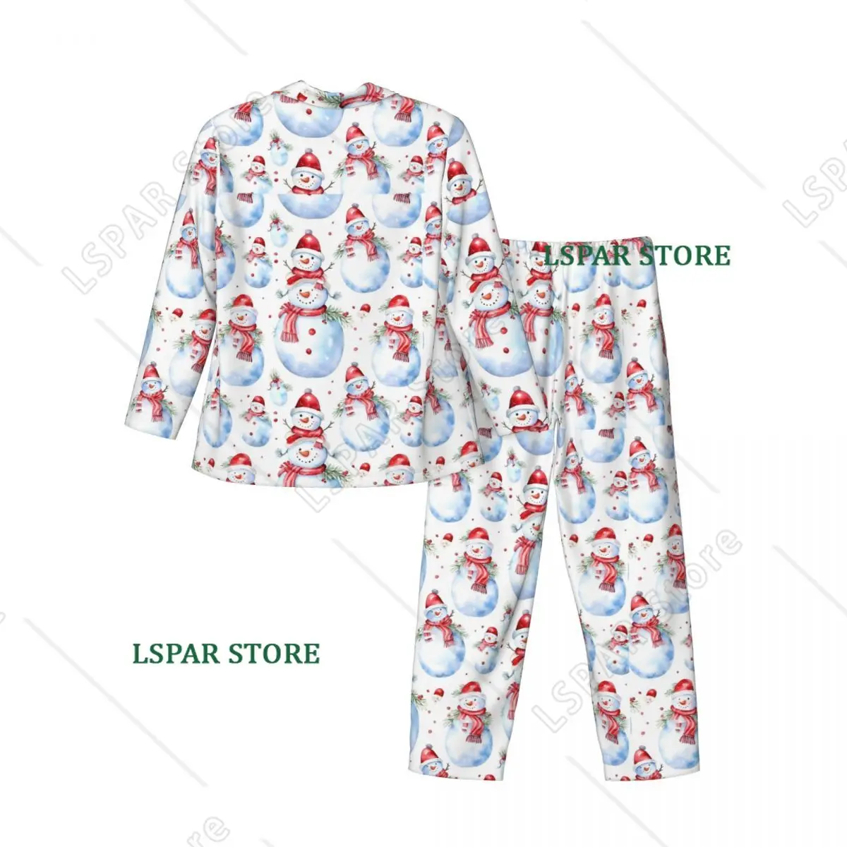 Christmas Long-sleeved Trousers Pajamas for Men Autumn and Winter Homewear Sleepwear Sets
