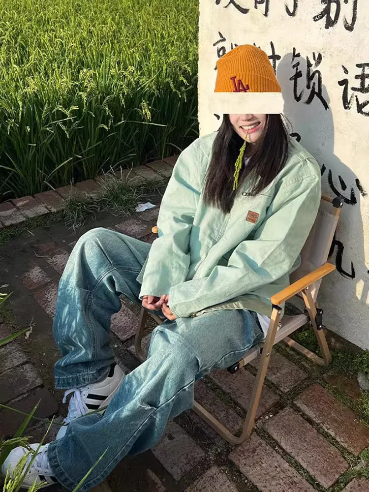 

Бейсбольные куртки-ветровки женские нейлоновые весенние, софтшелл, однотонные, ретро, антистатические, с утяжкой, в стиле Ulzzang, с защитой от ударов, универсальные, стильные