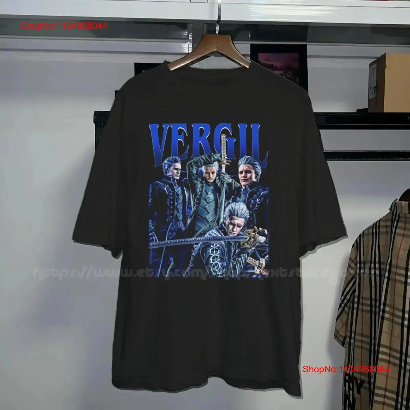 

Vergil DMC 90s Vintage T Shirt Gamer Stuff Ideal for Video Game Enthusiasts vintage Washed fashion homme graphic