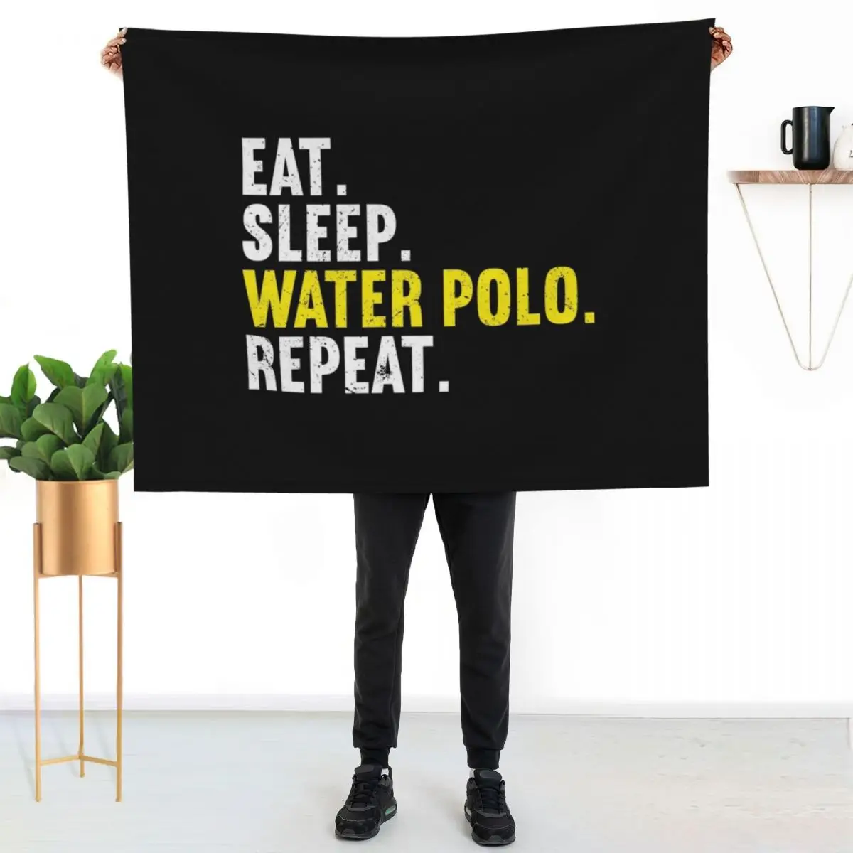 Water Polo Repeat Throw Blanket manga Blankets For Bed Winter beds Cute wednesday Soft Beds Blankets