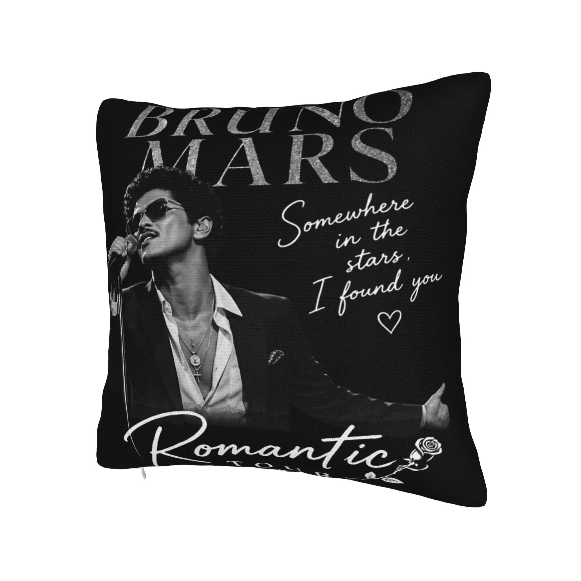 Bruno Mars Romantic Tour 2026 Pillowcase Merchandise Soft Cushion Cover Decoration  Throw Pillow Case Cover Home Multi Size