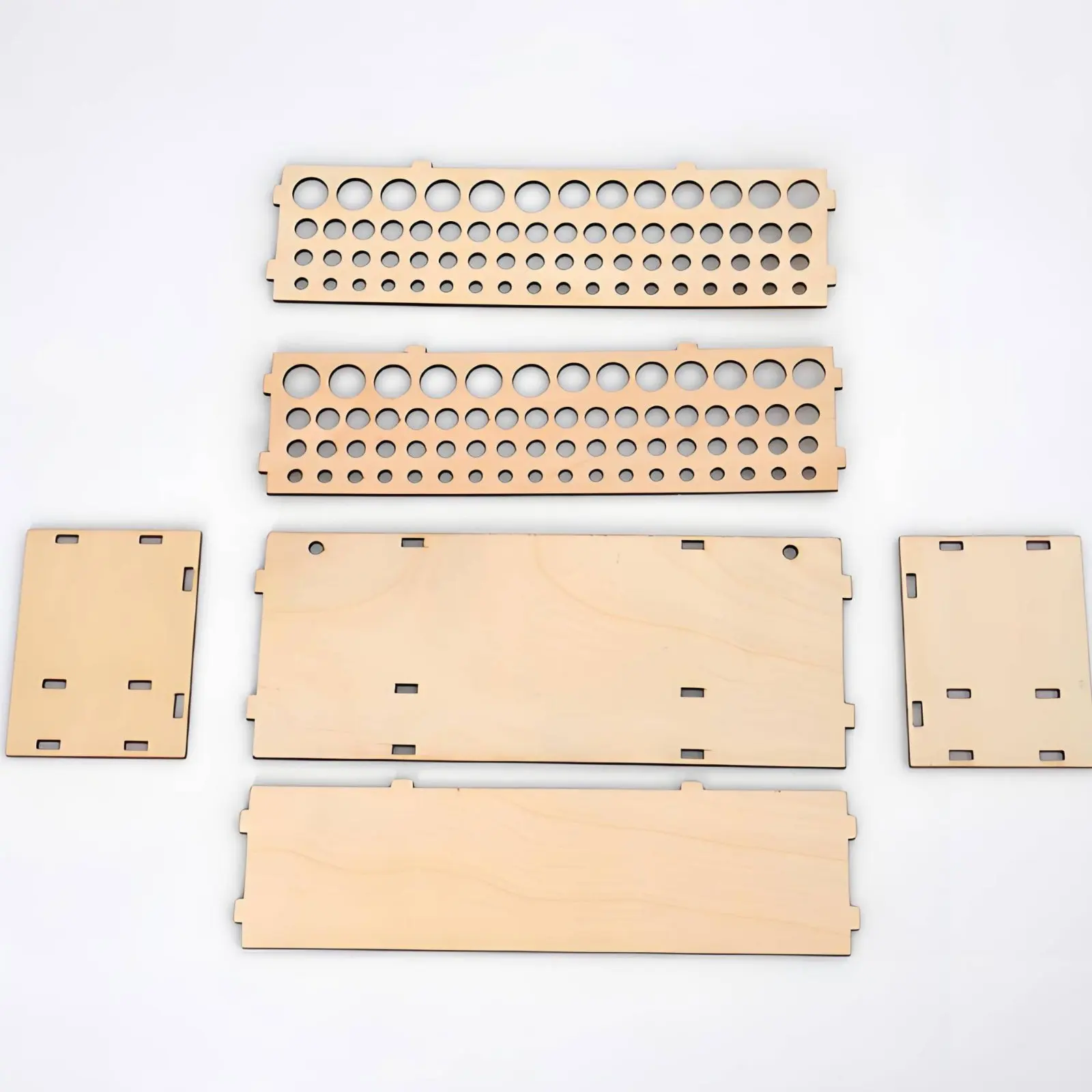 

Wooden Paintbrush Rack DIY Assembly Freestanding Brush Stand Wooden Brush Stand Removable Multi Hole Design for Painters