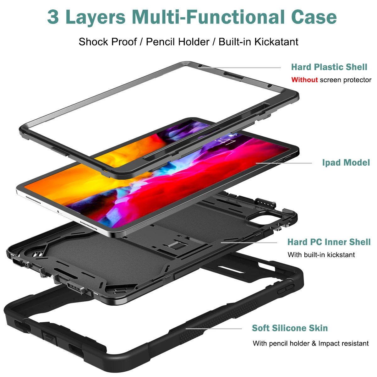 

Stand Tablet Case For iPad Pro 6 7 8 9 10th 11th Generation Air Mini 4 5 Cases 2025 9.7 10.2 11 10.9 12.9 13 inch Cover Coque