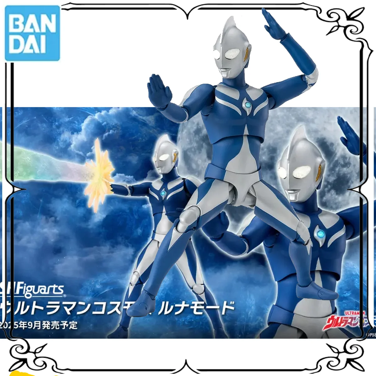 

Bandai Original Ultraman S.H.Figuarts Ultraman Cosmos Luna Mode Loving Warrior Anime Action Figures Toys for Kids Gifts