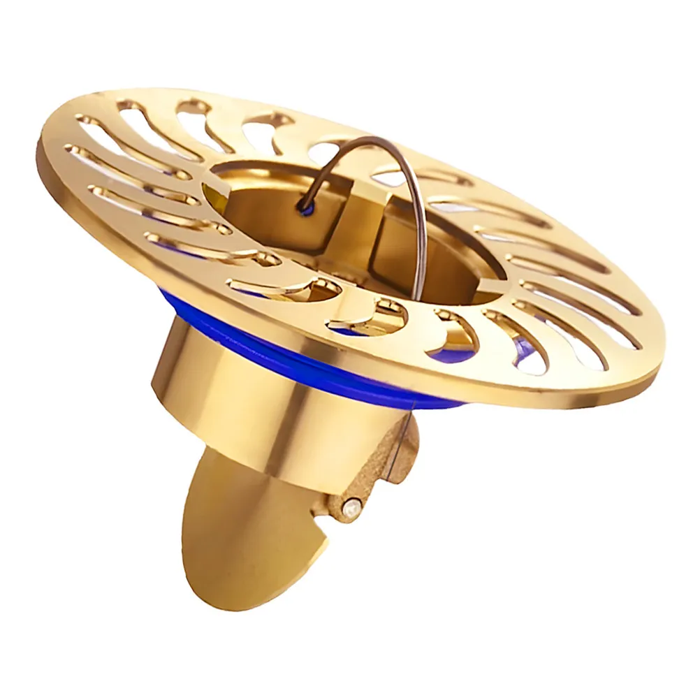 

Bathroom Floor Drain Filter Basket Hair Catcher Brass Reverse Seal Odor Prevention Shower Sink Drain Strainer Cover for Home