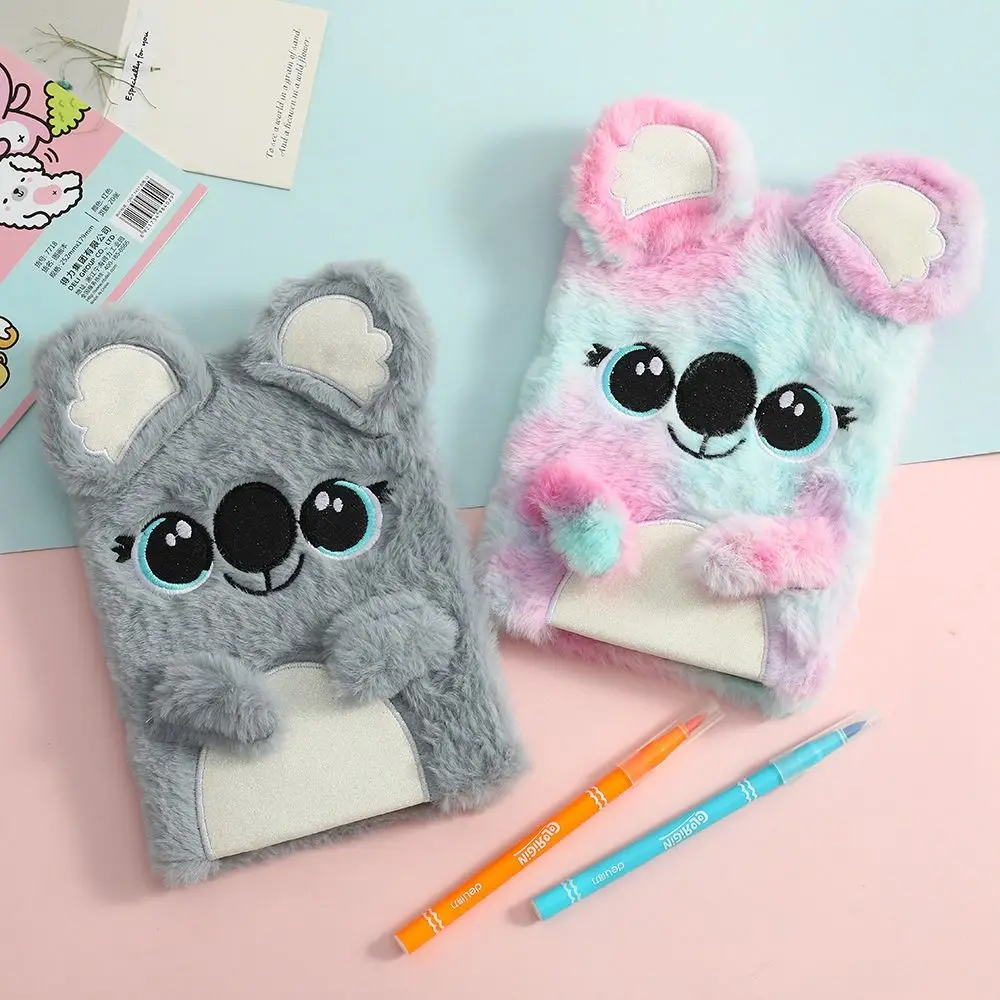 Daily Planner Hand Account Plush Notebook Scrapbooking Koala Plush Diary Notepad Plush Cute Cartoon Plush Notebook Student Gift