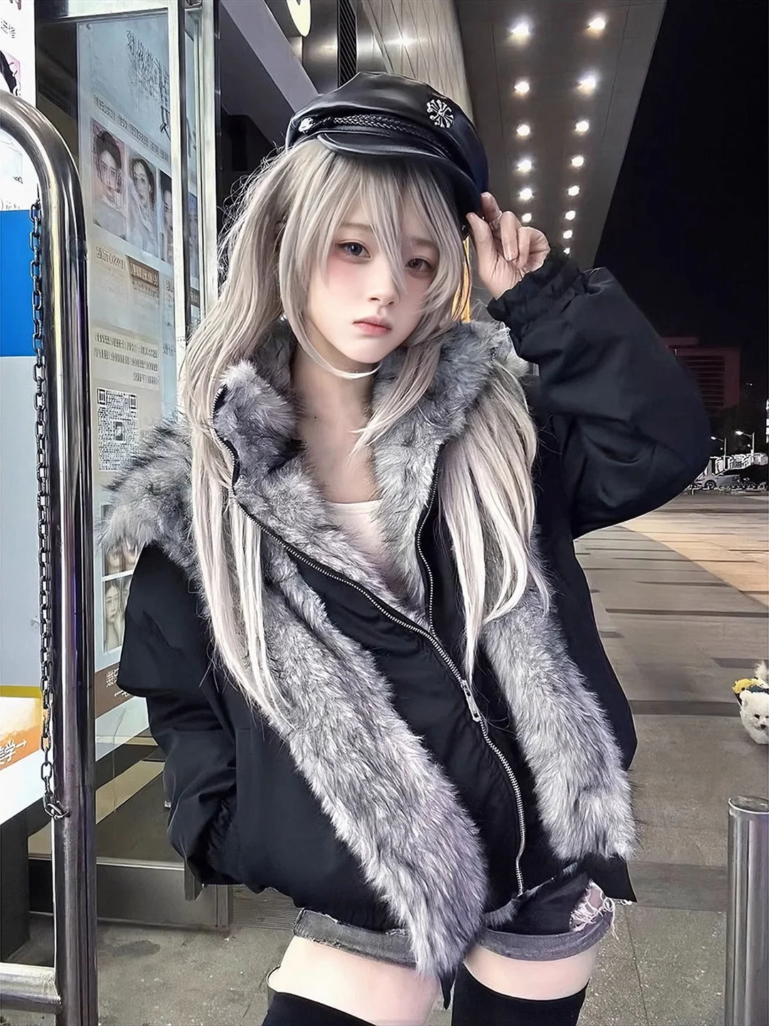 

Утепленная зимняя куртка с двойным воротником для мужчин и женщин, на хлопковой подкладке, имитация двухслойной, нейтральная, повседневная, теплая куртка