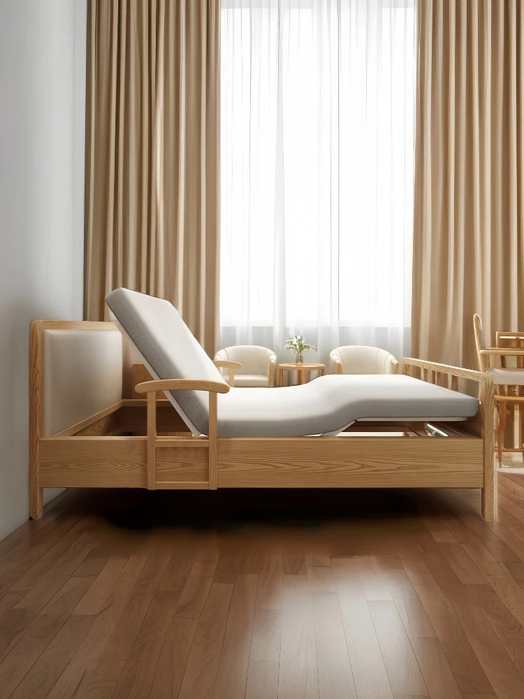 Multifunctional lifting turnable electric paralyzed patient bed for the elderly.