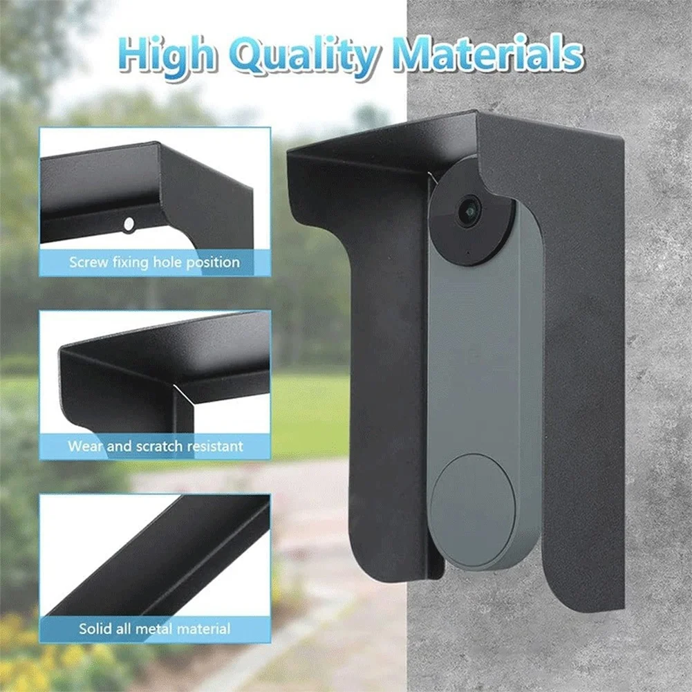Solid Metal Doorbell Cover for Blink Enables Continuous Monitoring Through Rain Sun Exposure and High-Light Scenarios