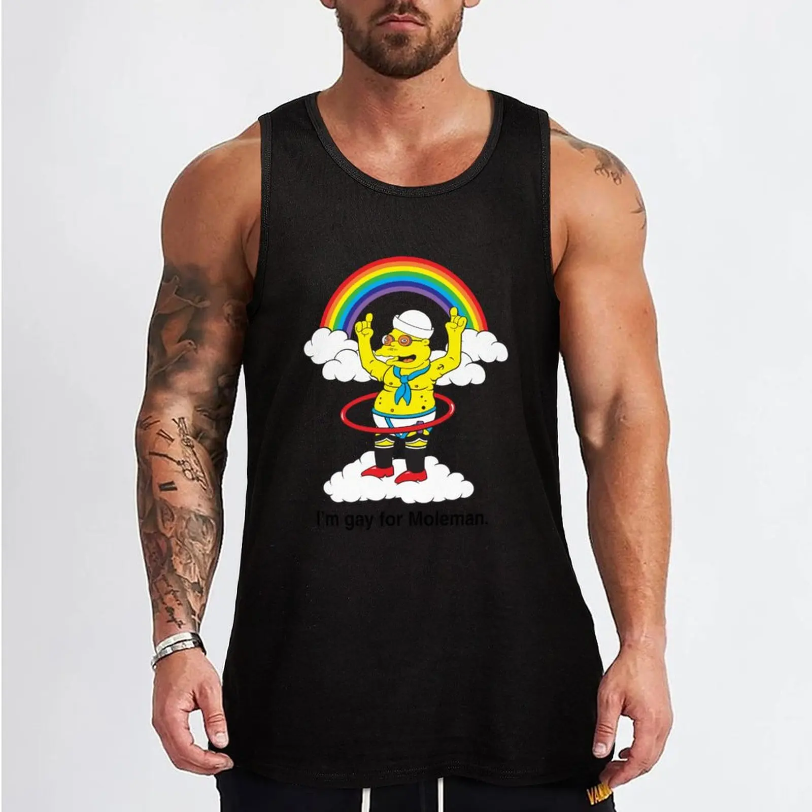 Gay For Moleman! Tank Top man sexy?costume Men's t-shirt Men's gym t-shirts gym