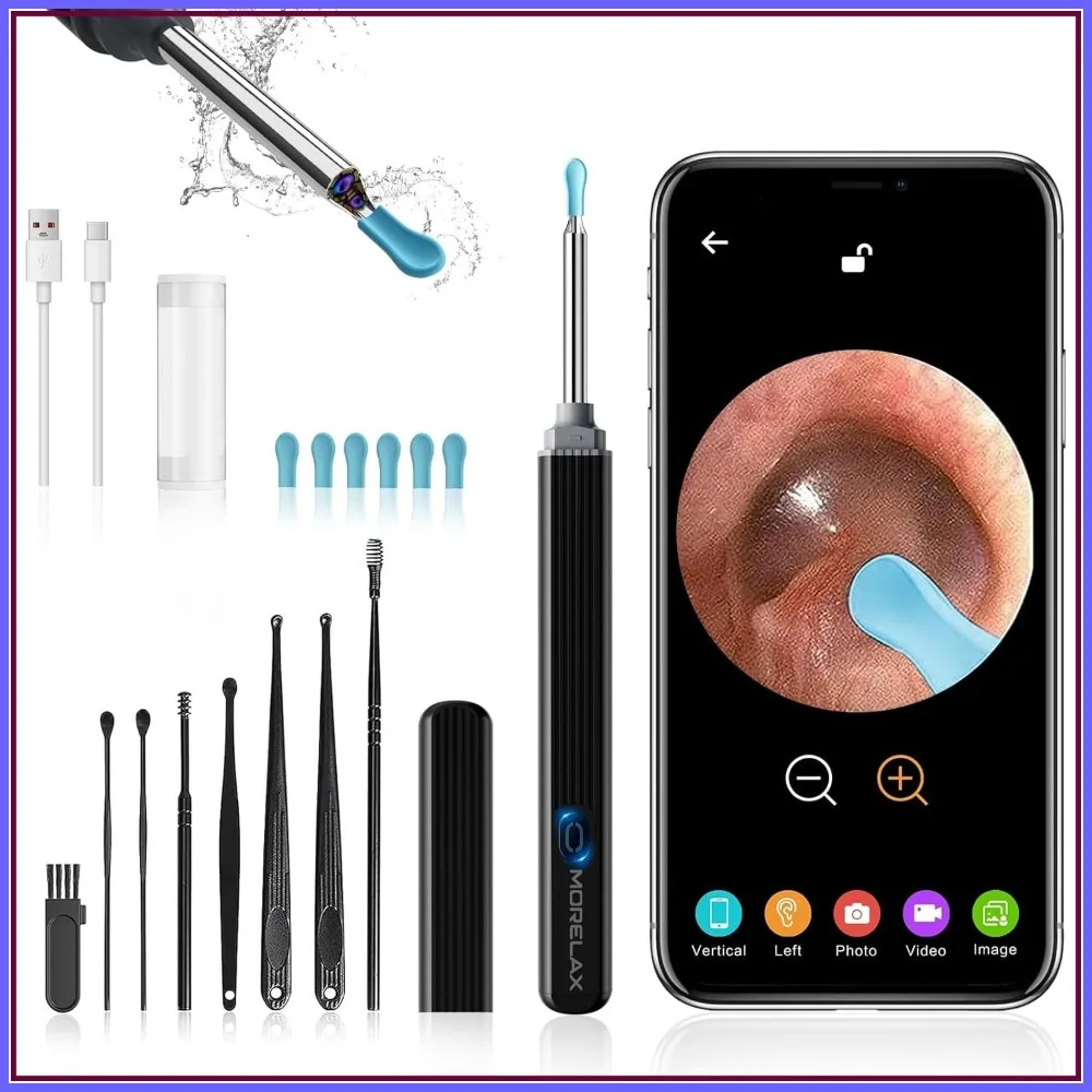 

Ear Wax Removal Tool with 1080P Camera, 8-in-1 Ear Cleaning Kit for iOS & Android