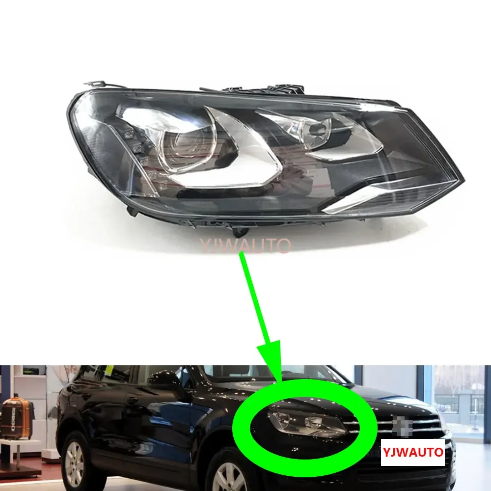 Dla VW Touareg 2011 2012 2013 2014 2015 Zespół reflektorów samochodowych Auto Cała lampa przednia LED Xenon Światło samochodowe