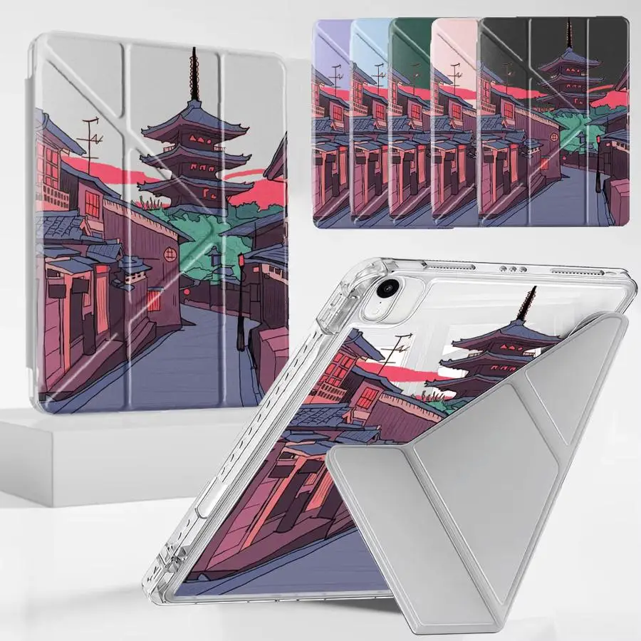 Holder Cover Tablet Case For iPad Air 4 5 M3 M2 M4 11inch Pro 11th 10th 9th 8th 7th 12.9inch Mini 6 7 Pro 2025 Y-Fold Cartoon