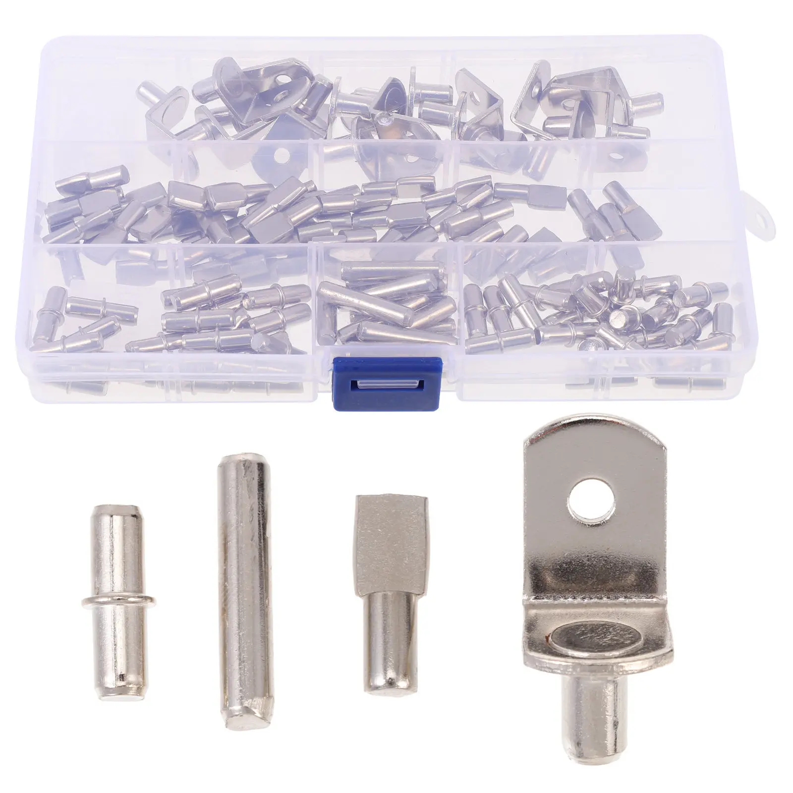 1Set Corrosion Resistant Metal Shelf Pins for Cabinets Bookshelves Display Cases Furniture Wardrobes Closets Cupboards Shelf