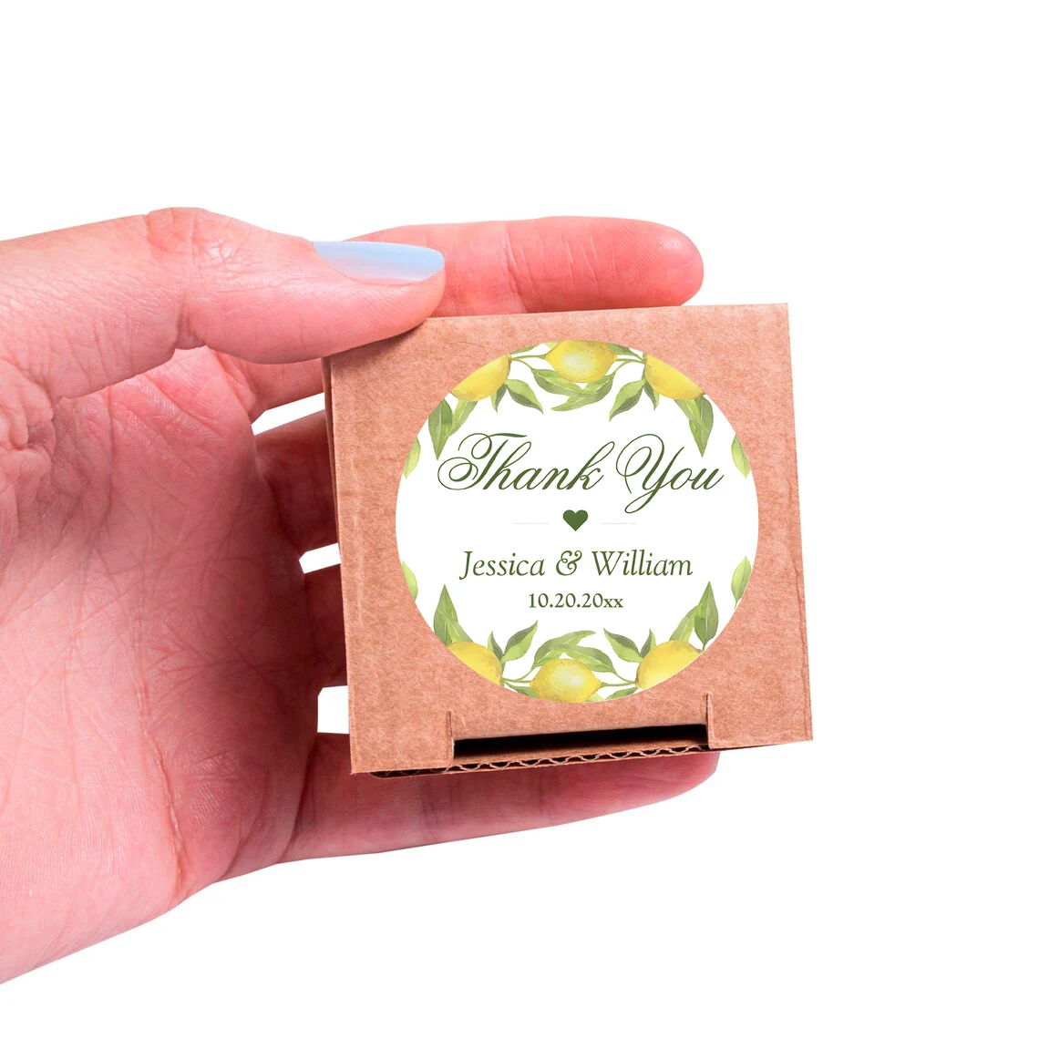 Custom Lemon Bridal Shower Stickers Personalized Watercolor Lemon Themed Thank You Labels for Wedding Birthday Envelope Decor