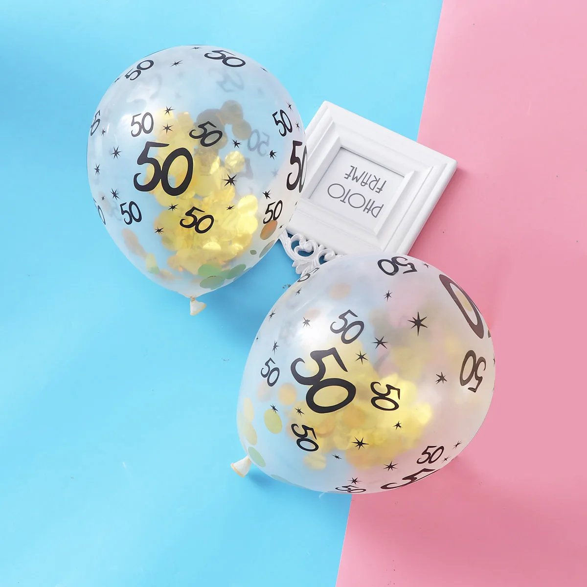 

10Pcs Birthday Balloon Decoration Gold Silver Colors Birthday Party Photo Props Indoor Outdoor Atmosphere 50 Balloon