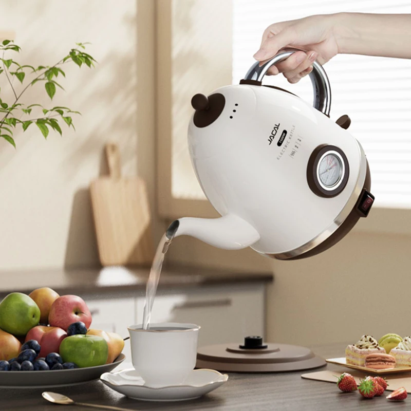 

1.5L Electric Kettle Quick Heating Boiling Coffee Teapot Household Thermo Pot 304 Stainless Steel Linner with Thermometer 220V