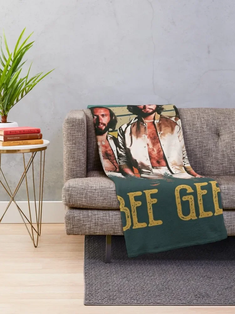 Vintage Live Andy Bee Gees Band 80s Gift Men Women Throw Blanket Plaid on the sofa Decorative Sofa Hairys Blankets