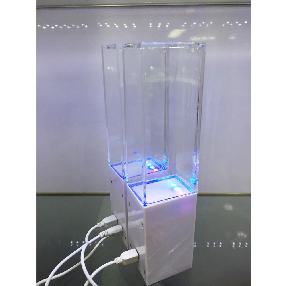 

Color Changing LED Fountain Speaker White Mini Light Show Speaker for Laptop Smartphone Clear Sound Loudspeaker