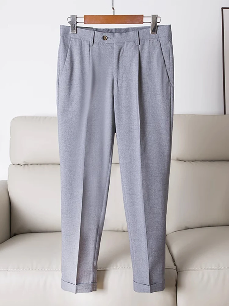 

Модные однотонные мужские брюки-чинос, повседневные деловые, весна-лето, прямые, длинные, для молодежи