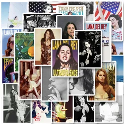 25PCS Singer Lana Del Rey Stickers Born To Die Honeymoon Paradise for Laptop Luggage Car Skateboard Helmet Waterproof Decals