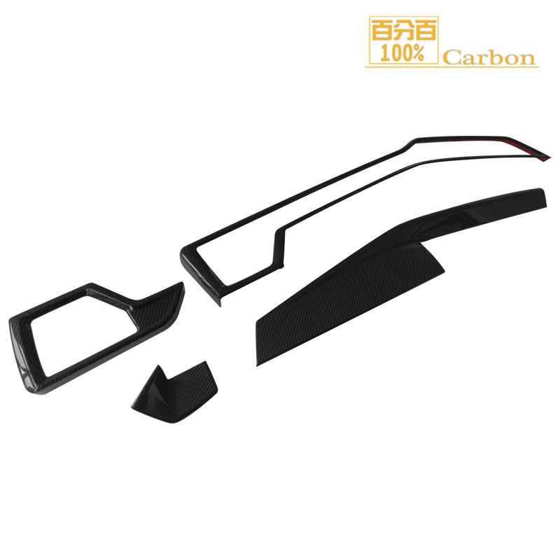 10pcs Real Dry Carbon Interior Trim Dash Cover Center Console Door Panels For BMW X6 G06 LCI 2023+