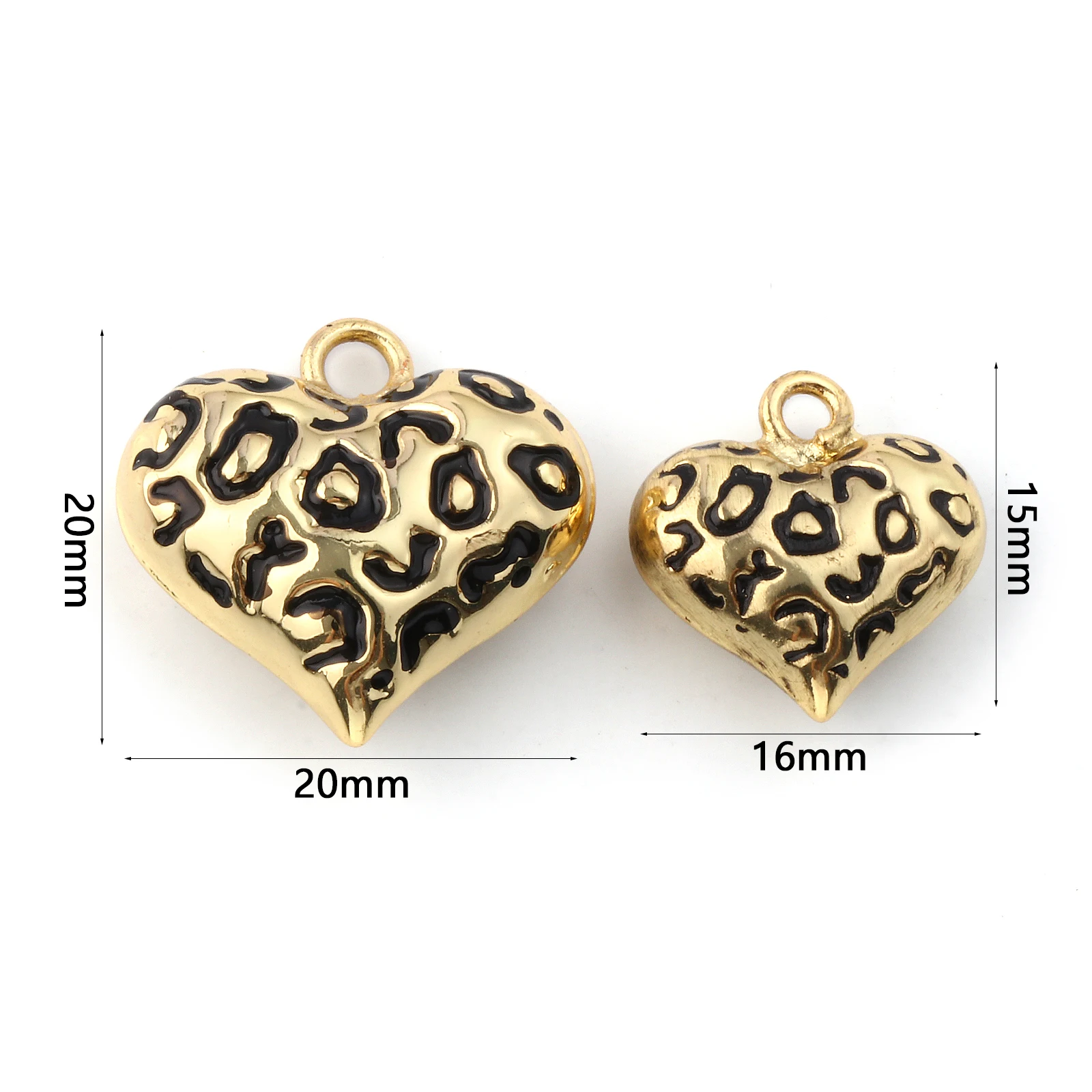 1 pieza de dijes de corazón 3D - Bar Cart Gold reseña y precio