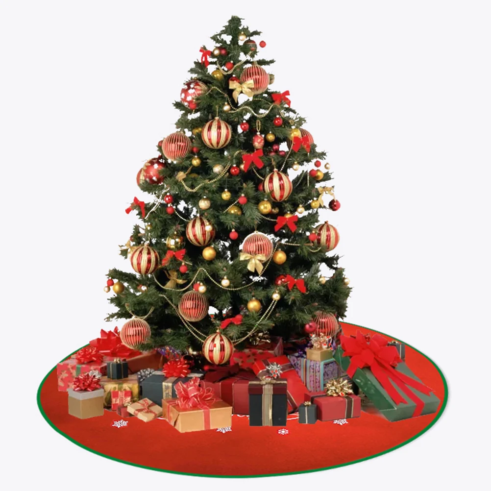 

1 pc Christmas Skirt Classic Xmas Tree Apron Decoration Cloth Reusable Festive Atmosphere Elegant Tree Bottom Cover