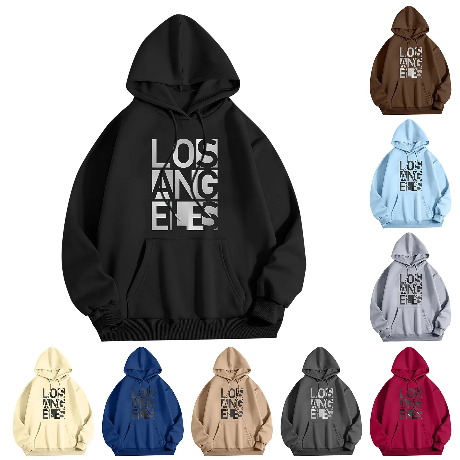 

Sweatshirt Womens Printed Round Neck Hooded Casual Long Sleeve Sweatshirt Light Pullover