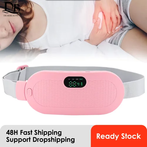 Almohadilla térmica Menstrual, masajeador Abdominal inteligente, cinturón de palacio cálido, dispositivo de masaje con vibración de cintura para calambres, alivio del dolor en la período